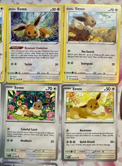 Pokemon All Eevee Lot of 11 Different Cards Pokemon TCG Eevees (COLLECTION) - Image 3
