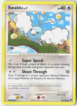 Swablu Great Encounters 86/106 Pokemon Card - Image 1