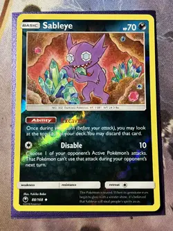 Pokemon Card - S&M: Celestial Storm 88/168 - SABLEYE (reverse holo) - LP - Image 1