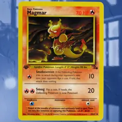 1999 Pokemon Fossil Set Magmar #39/62 1st Edition Non-Holo Card ☆Near-Mint☆ - Image 1