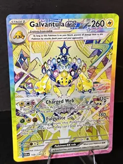 Pokemon TCG Galvantula EX Stellar Crown Holo Card 168/142 Sv07 - Image 3