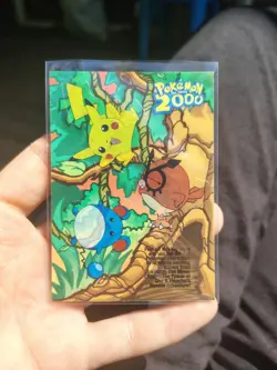 Pokemon Topps Card Sticker Puzzle Card 6 Of 10 Pikachu, Maril, Hoothoot - Image 1