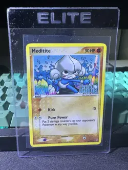 Meditite EX Crystal Guardians Pokemon TCG Reverse Holo Card Stamped #56/100 - Image 1