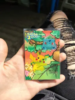 Pokemon 2000 Sticker Sheet Puzzle Card 8 Of 10 Bulbasaur Pikachu - Image 1