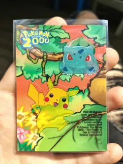 Pokemon 2000 Sticker Sheet Puzzle Card 8 Of 10 Bulbasaur Pikachu - Image 2