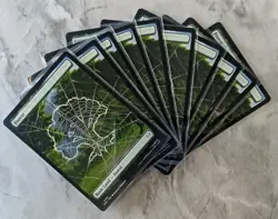 10X Forest (Full Art) MTG SPM | Spider Web Park Trees Basic Land Green | NM - Image 1