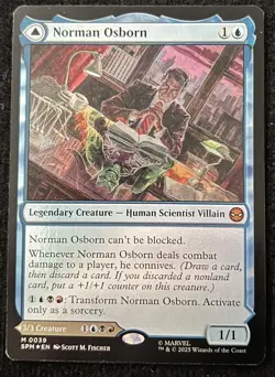 MTG Norman Osborn/Green Goblin Foil 0039 Marvel's Spider-man Card LP - Image 1