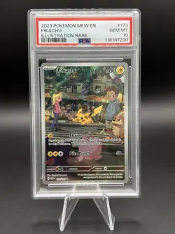 2023 POKEMON MEW EN-151 ILLUSTRATION RARE #173 PIKACHU PSA 10 - Image 1