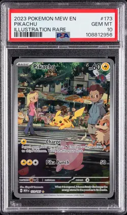 2023 POKEMON MEW EN-151 ILLUSTRATION RARE #173 PIKACHU PSA 10 - Image 1