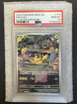 PSA 10 2023 Pokemon SV 151 Pikachu Illustration Rare 173/165 Holo EN Mew - Image 1
