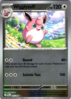 Wigglytuff 77/94 Phantasmal Flames Pokemon Card Reverse Holo NM TCG singles - Image 1