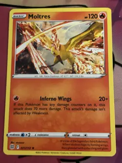 Moltres - 021/172 - Non-Holo Rare - Brilliant Stars - NM/M - Pokemon Card VERY R - Image 1