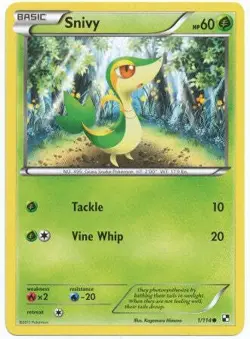 Pokemon Black & White 1/114 Snivy Card - Image 1