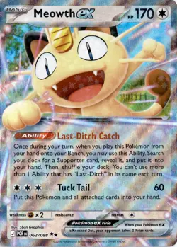 Meowth ex - 062/088 ME03: Perfect Order Pokemon Card TCG - Image 1