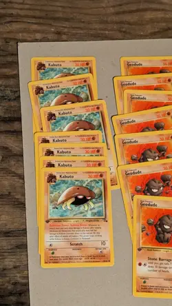 Lot Of 23 - Fossil - First Edition Cards 1st ED Pokemon - Earth - Brown - Common - Image 4