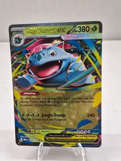 Pokemon Card TCG: Mega Venusaur EX 003/132 Double Rare Mega Evolution NM - Image 1
