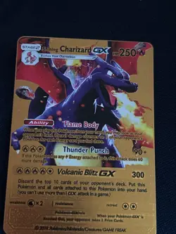 Pokemon Shining Charizard GX Gold Foil Fan Art Card - Image 1