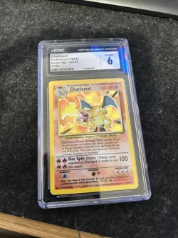 Pokemon Charizard 1999 Base Set Unlimited Holo #4/102 CGC 6 - Image 1