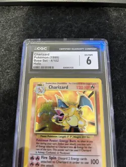 Pokemon Charizard 1999 Base Set Unlimited Holo #4/102 CGC 6 - Image 3