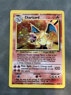 1999 Pokemon Base Set Unlimited Charizard Holo 4/102 - Image 1