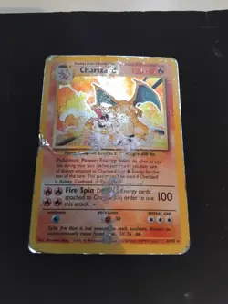 HP 1999 Pokemon Charizard 4/102 Holo Base Set Unlimited Vintage WOTC HP/Played - Image 1