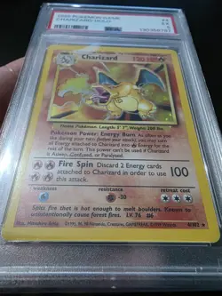 Charizard 4/102 1999 Base Set Unlimited Holo Pokemon WoTC Vintage PSA 5 - Image 3