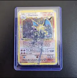 Pokemon TCG Charizard 4/102 WOTC 1999 Holo Base Set Unlimited VERY DAMAGED - Image 1