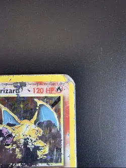 Pokemon TCG Charizard 4/102 WOTC 1999 Holo Base Set Unlimited VERY DAMAGED - Image 3