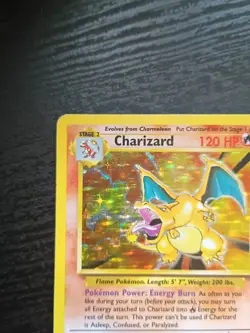 1999 Pokemon Base Set Charizard 4/102 Holo Unlimited HP Vintage READ - Image 2