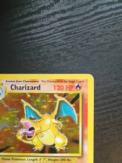 1999 Pokemon Base Set Charizard 4/102 Holo Unlimited HP Vintage READ - Image 3