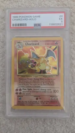 Charizard #4/102 Holo Pokemon PSA 5, Unlimited, 1999 WOTC Base Set - Image 1