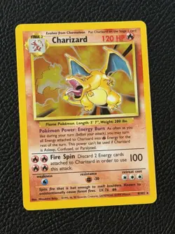 Pokemon Charizard Holo 4/102 – 1999 Base Set Unlimited – WOTC – Vintage – LP - Image 1