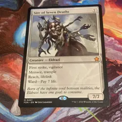 MTG Magic: The Gathering Foundations SIRE OF SEVEN DEATHS Mythic Rare MTG Mint - Image 4