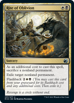 x4 Rite of Oblivion U MTG Innistrad: Midnight Hunt M/NM, English - Image 1
