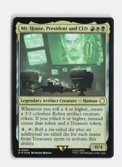 Mr. House, President and CEO 7 Foil Universes Beyond: Fallout MTG NM - Image 1