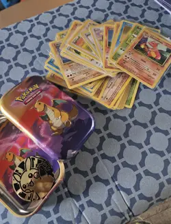 Vintage Pokemon Card Lot -32 Cards -Mixed Base Set/Jungle/Fossil Includes Tin - Image 1