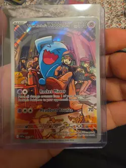 Pokemon TCG Team Rocket's Wobbuffet 203 Destined Rivals Black Star Promo - Image 1