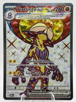 Toxtricity ex 227/182 Paradox Rift Full Art Ultra Rare Pokemon TCG - NM - Image 1
