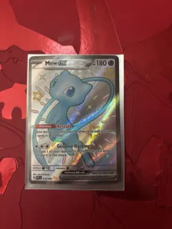 Pokemon TCG Mew EX 216/091 Paldean Fates Holo Shiny Full Art NM-M Condition - Image 1