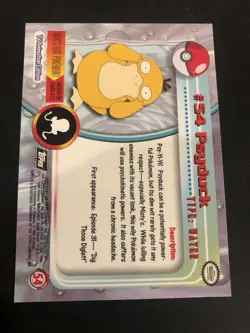Psyduck #54 - Topps Pokemon TCG TV Animation Edition Black Logo - Image 2