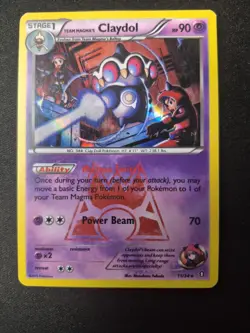 Team Magma's Claydol 11/34 2015 Double Crisis Pokemon Card Holo Rare LP - Image 1