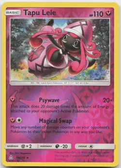 Tapu Lele 94/156 Rare Ultra Prism Pokemon Reverse Holo Near Mint - Image 1