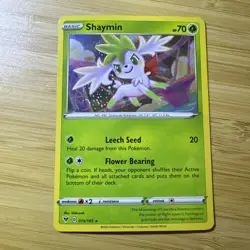 Pokemon TCG SWSH Vivid Voltage Shaymin 015/185 Cosmos Holo Double SWIRL - Image 1