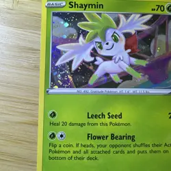 Pokemon TCG SWSH Vivid Voltage Shaymin 015/185 Cosmos Holo Double SWIRL - Image 2