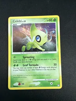 2007 Pokemon Polish Diamond & Pearl Mysterious Treasures Celebi Holo #7/123 - Image 1