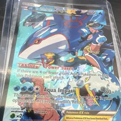 Pokemon Team Aqua's Kyogre EX 6/34 Double Crisis Full Art Ultra Rare Holo 190 HP - Image 2