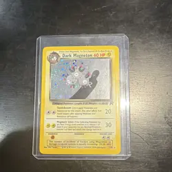 Pokemon TCG Dark Magneton 11/82 Team Rocket Holo Rare English 1999 60HP - Image 1