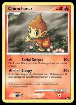Chimchar 13/17 Common POP Series 9 Pokemon Near Mint - Image 1