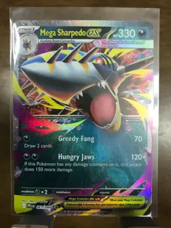 Mega Sharpedo EX 61/94 Double Rare Holo Phantasmal Flames Pokemon TCG - Image 1