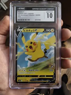 CGC 10 Pikachu V 020/028 S8a 25th Anniversary Double Rare Holo JP 2021 - Image 1